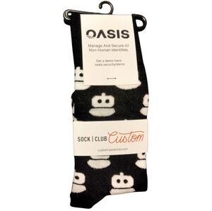 Oasis Black and White Fun Robot Socks